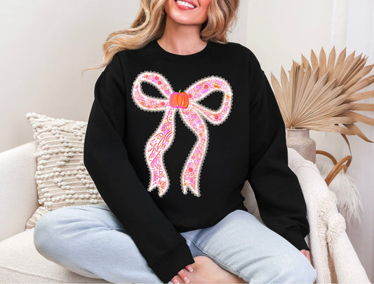 Fall Pink/Orange Bow