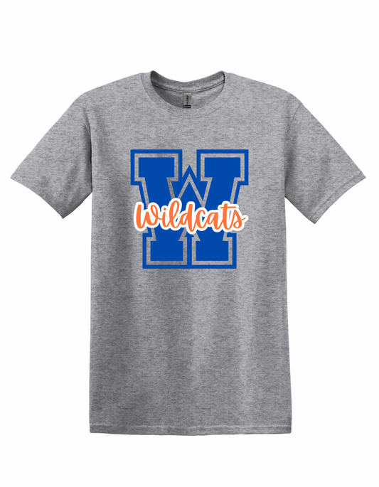 Wildcats W w/ Orange - Adult Tee