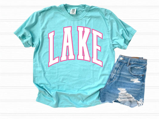 Lake - Pink Outline