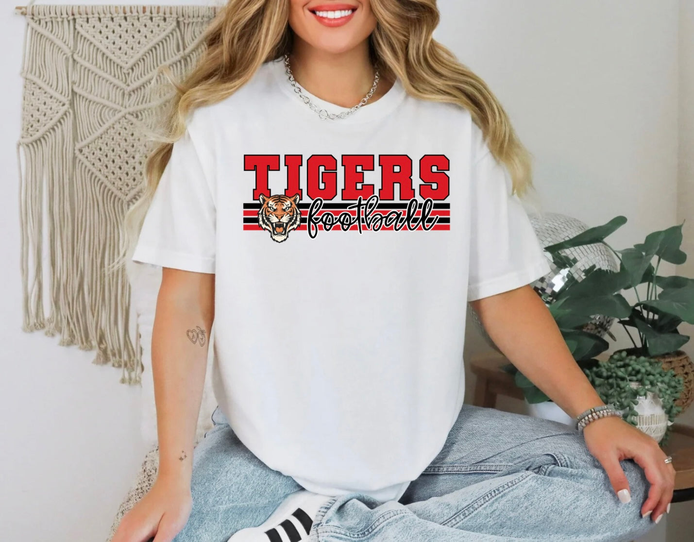 Tigers Football - Stripes Red/Black