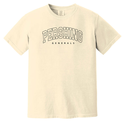 Pershing Generals Outline - Adult T-shirt