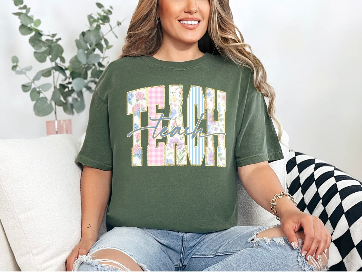 Floral Stripe - Teach