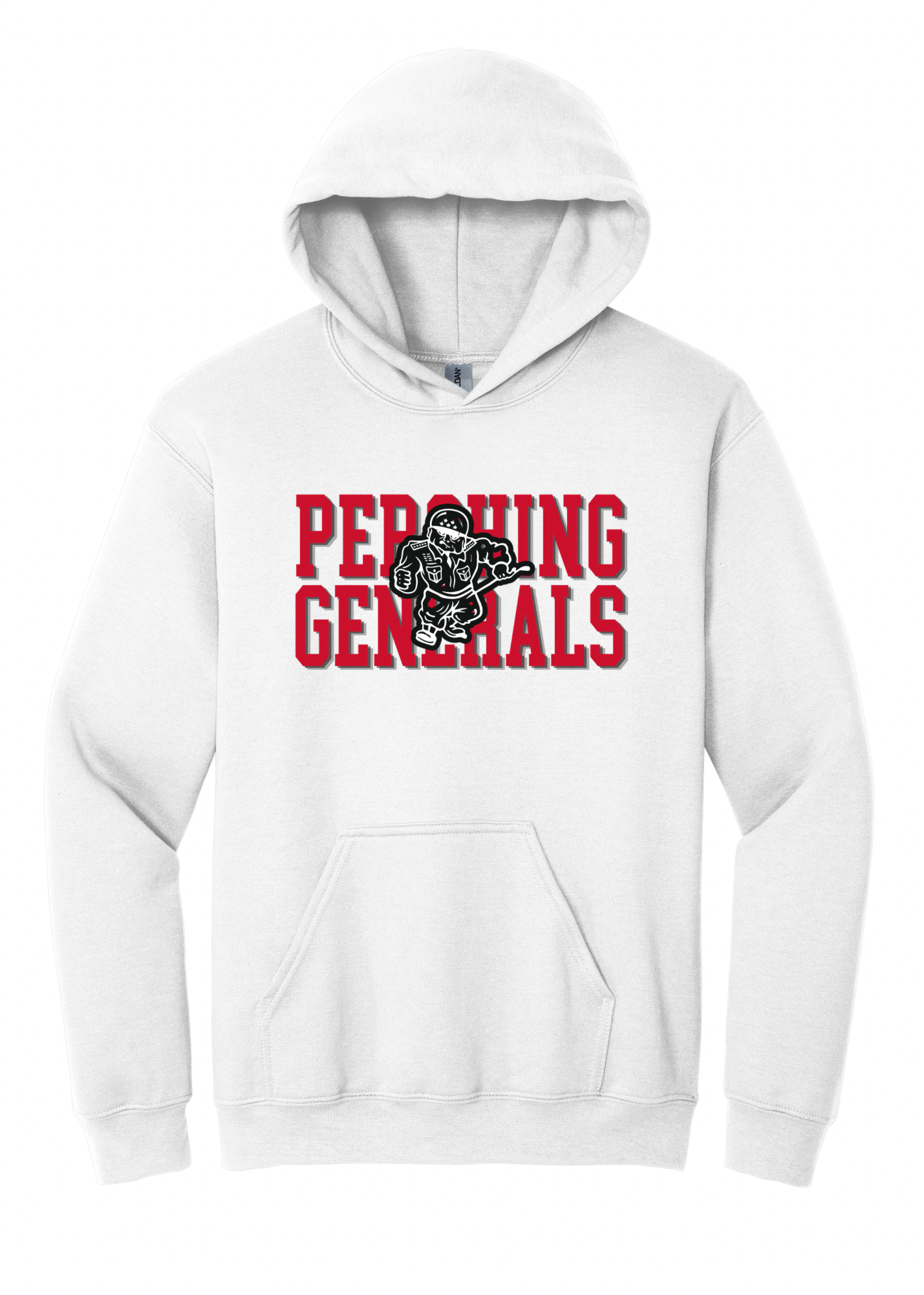 Pershing Generals Red Font - Adult