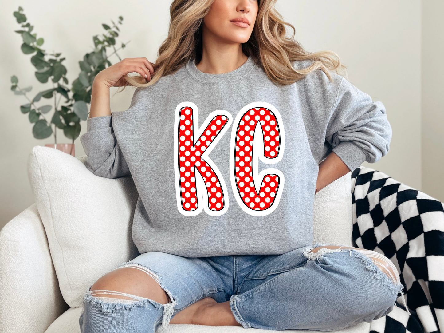 LG KC Red/White Polka Dot