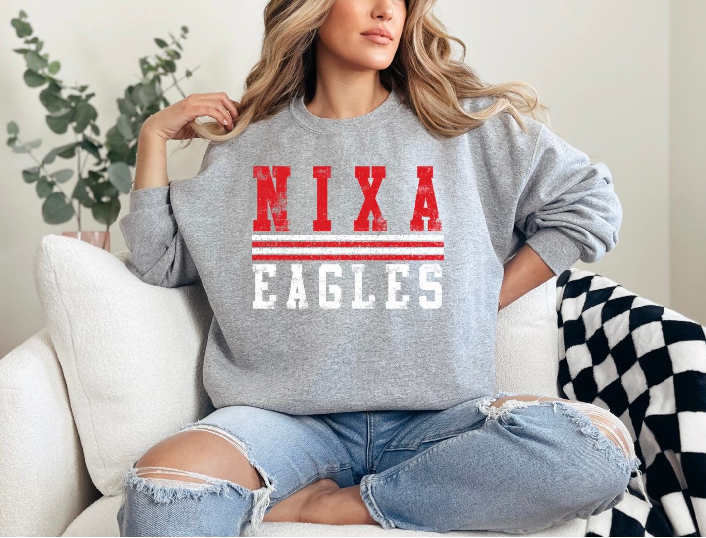 Nixa Eagles - Distressed Stripes
