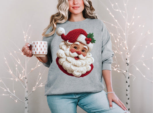Faux Crochet Santa