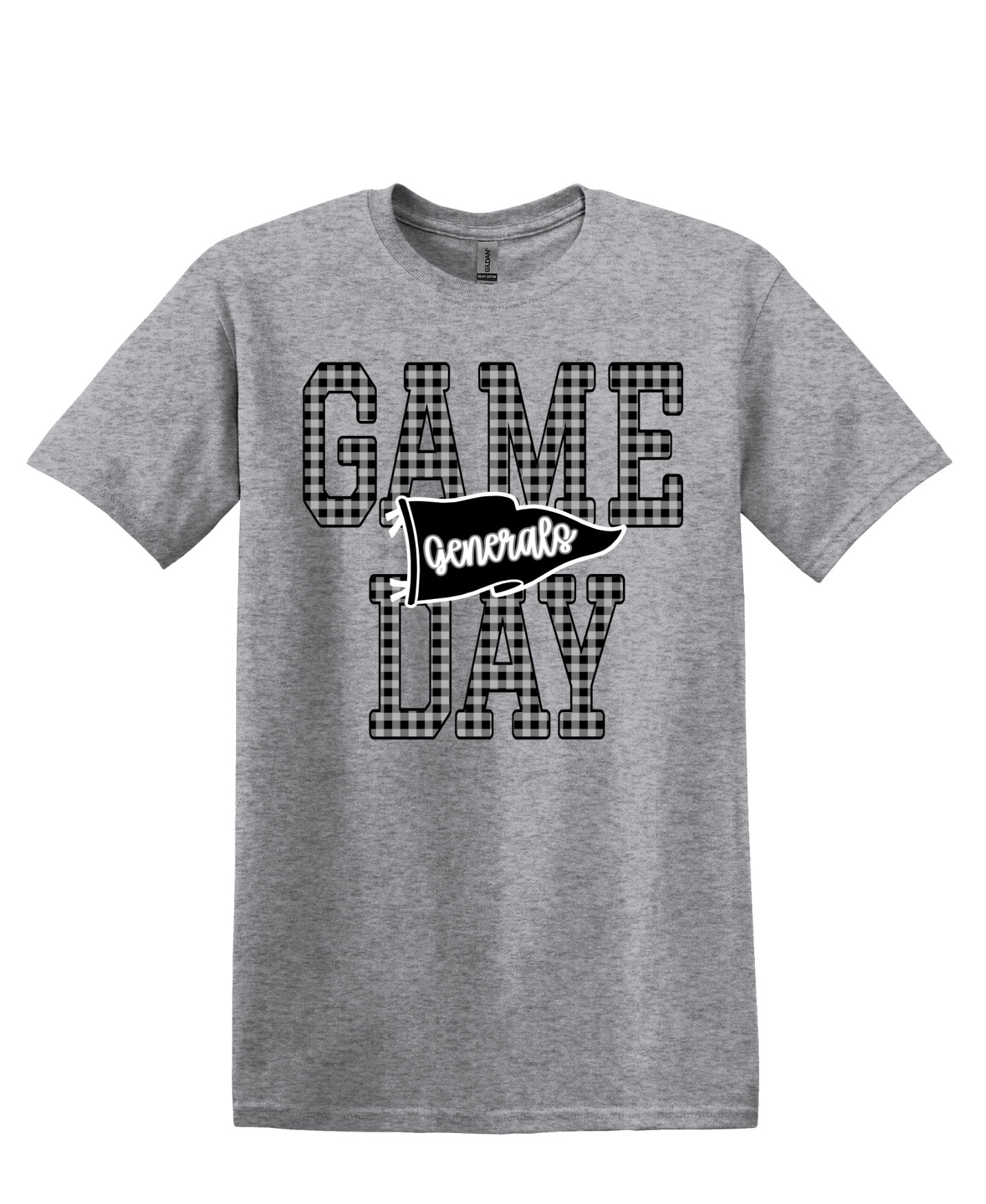 Game Day Gingham- Adult T-shirt
