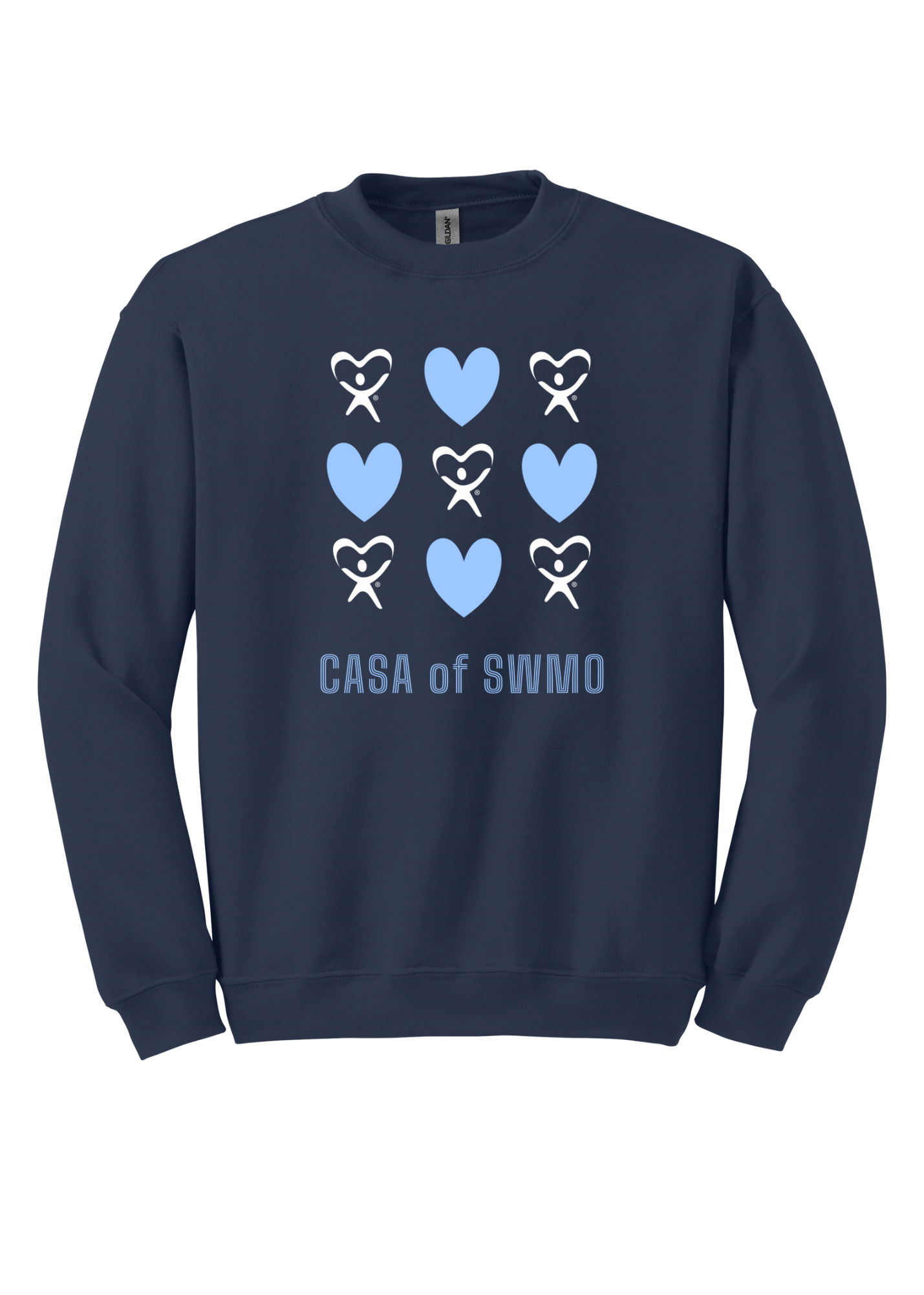 CASA of SWMO - blue hearts