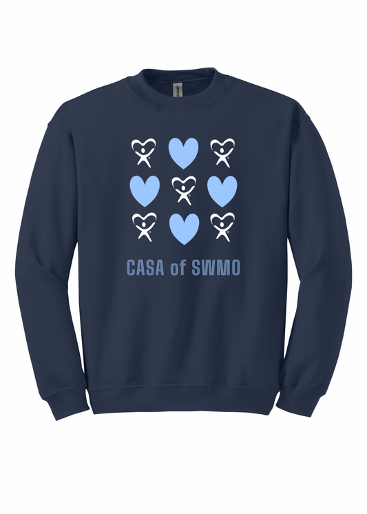 CASA of SWMO - blue hearts