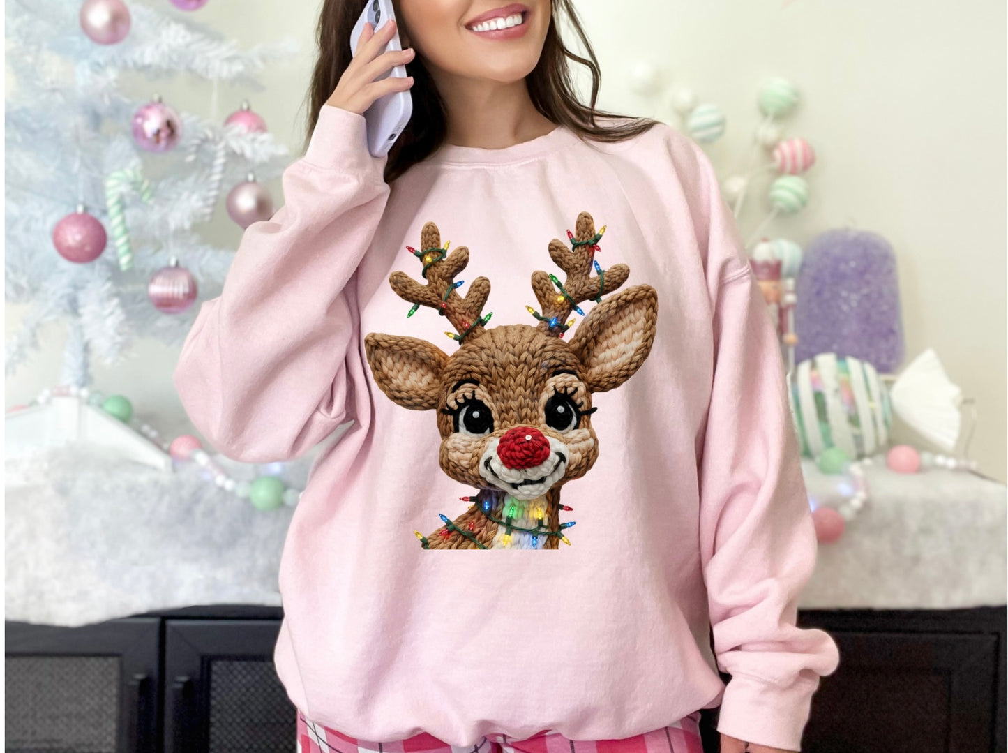 Faux Crochet Reindeer