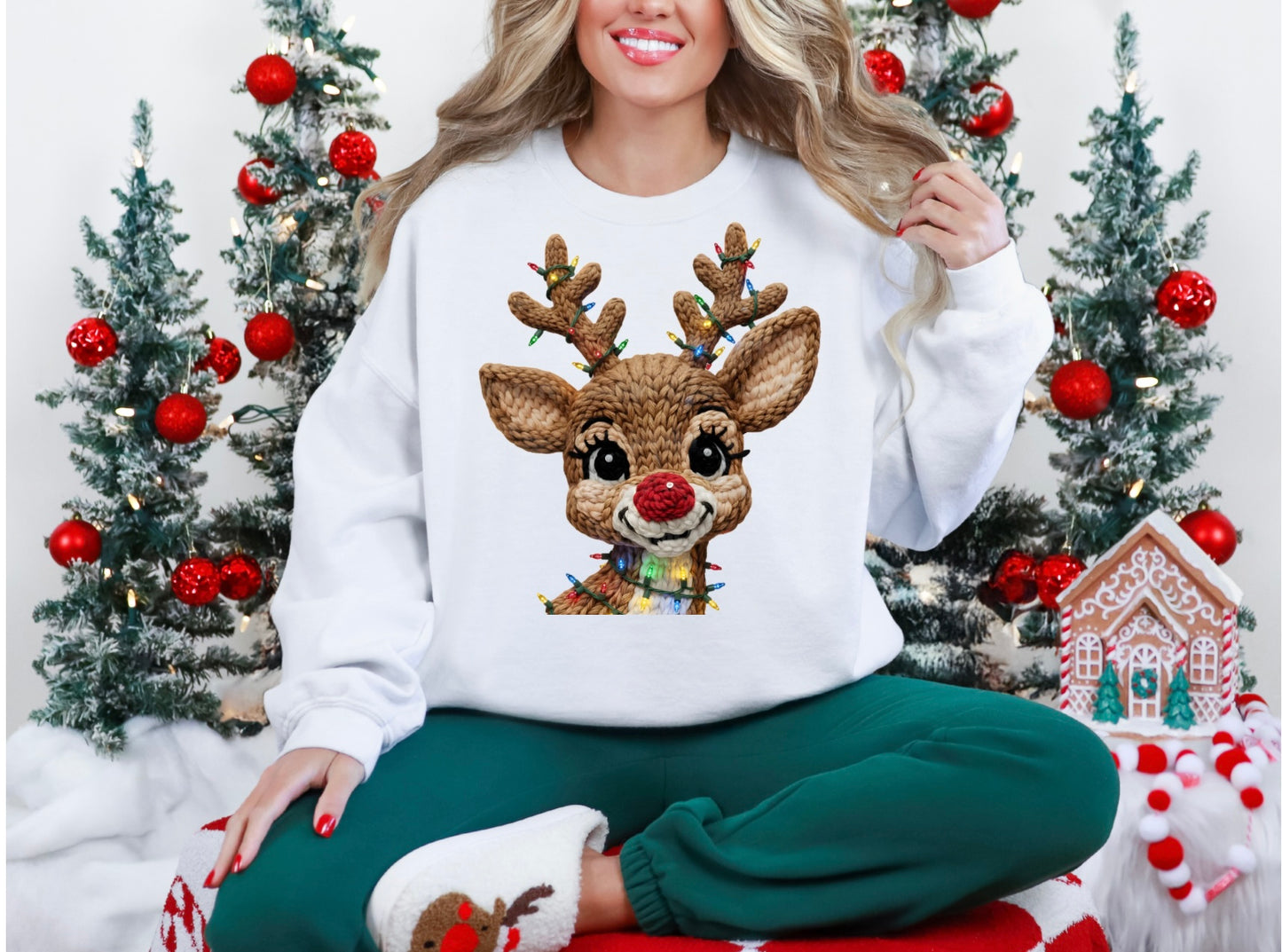 Faux Crochet Reindeer