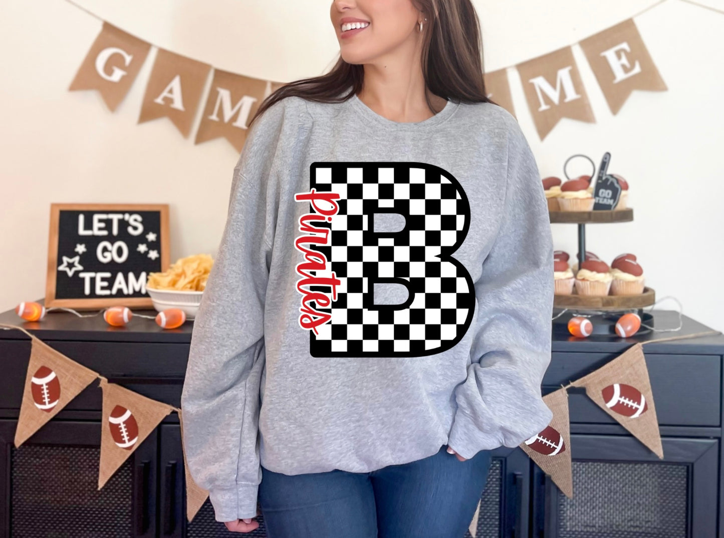 Checkered B - Pirates