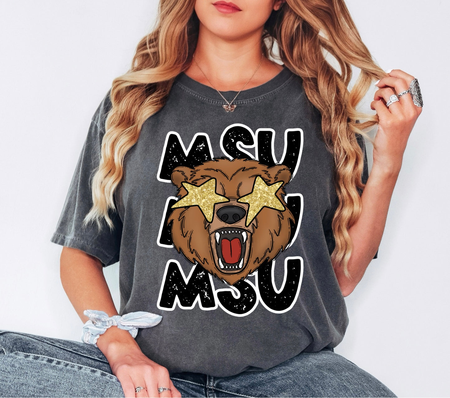 MSU Stacked Mascot Stars