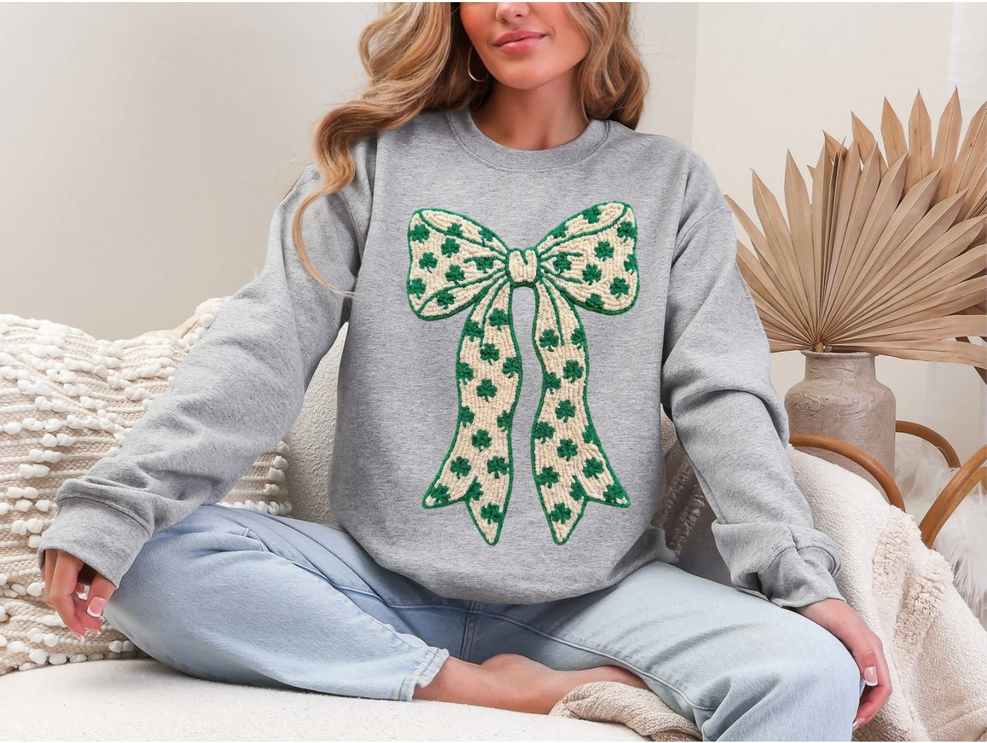 Crochet Shamrock Bow