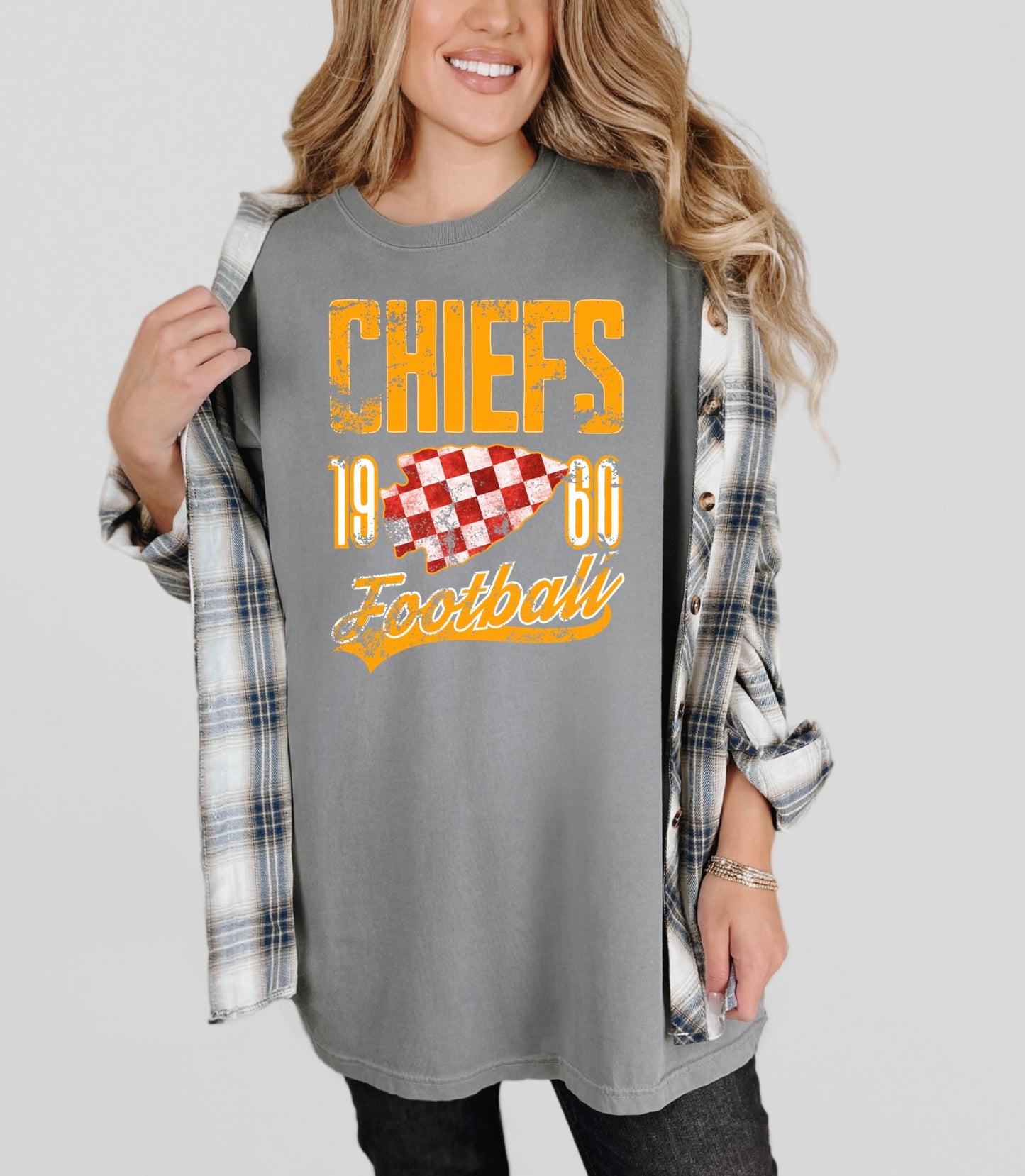 Chiefs - Checkered Arrowhead - Gold