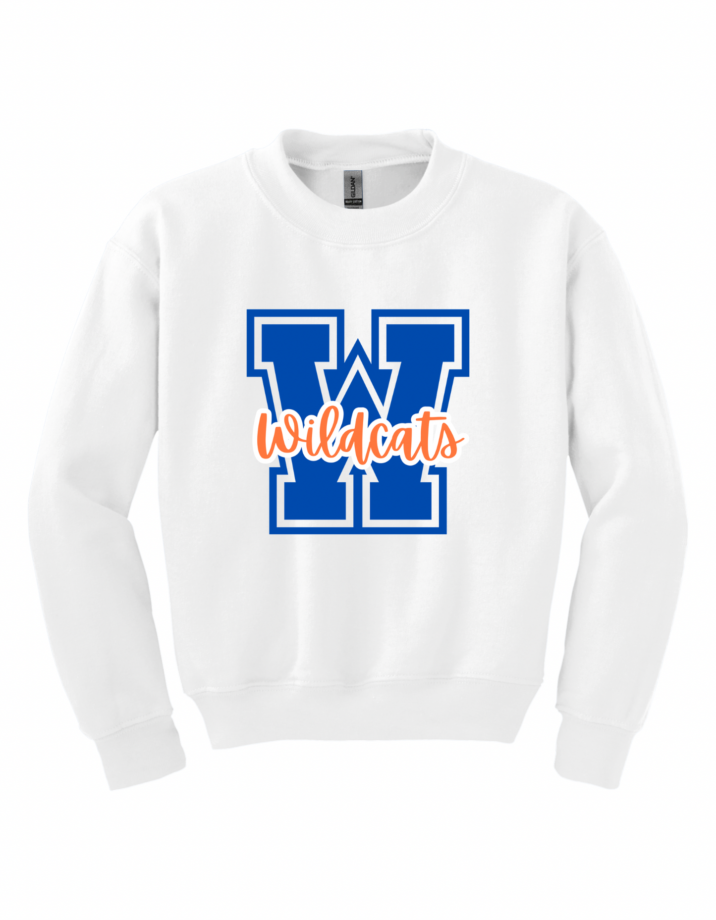 Wildcats W w/ Orange - Adult Sweatshirt