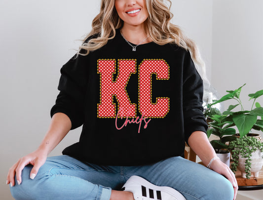 KC - Red/White Lace Dot