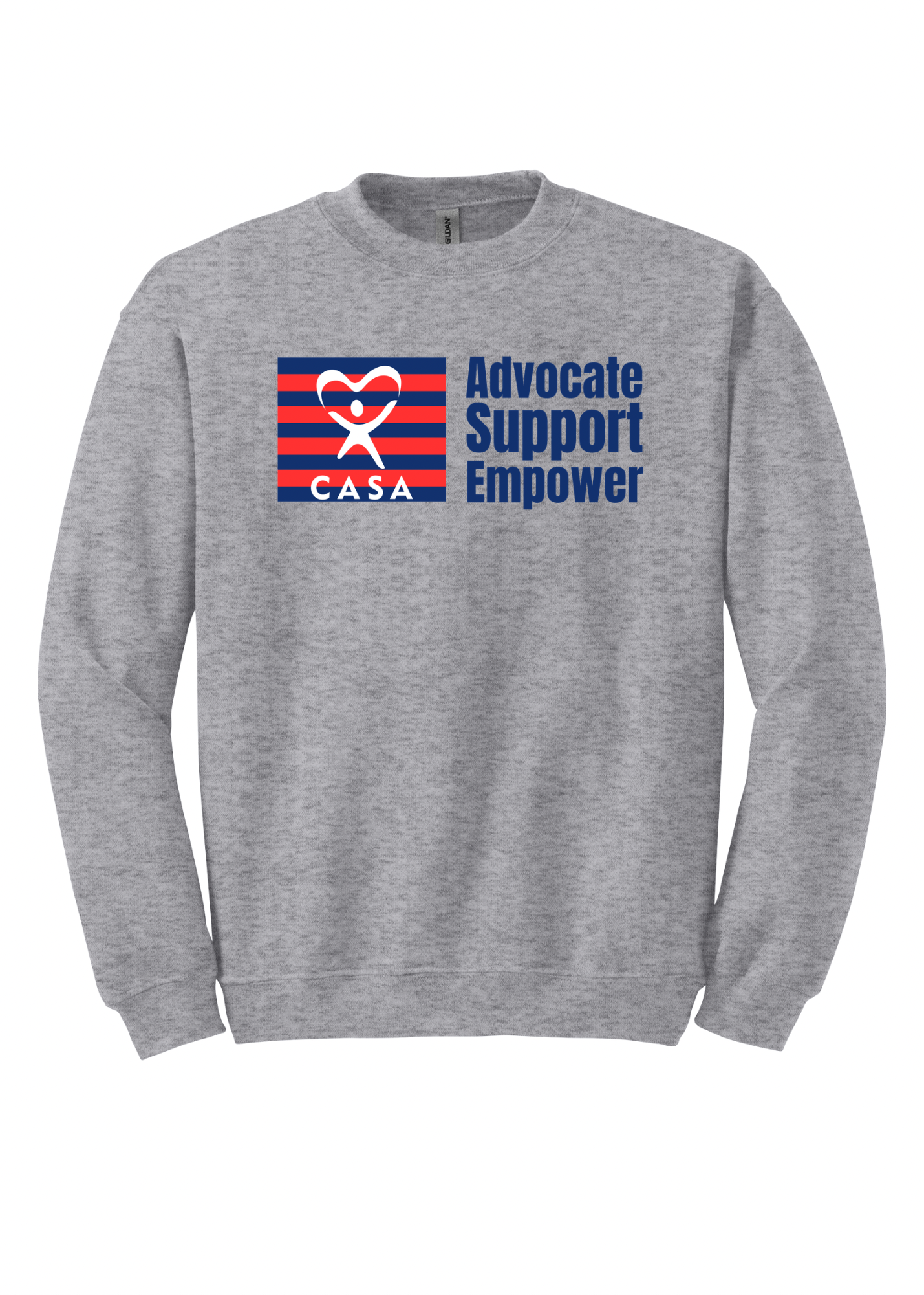 Advocate Support Empower - red and blue