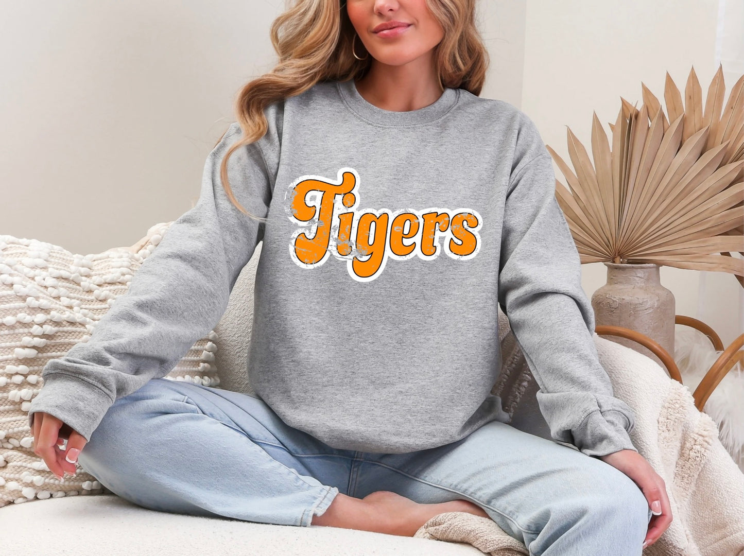 Tigers -Orange - Retro Distressed