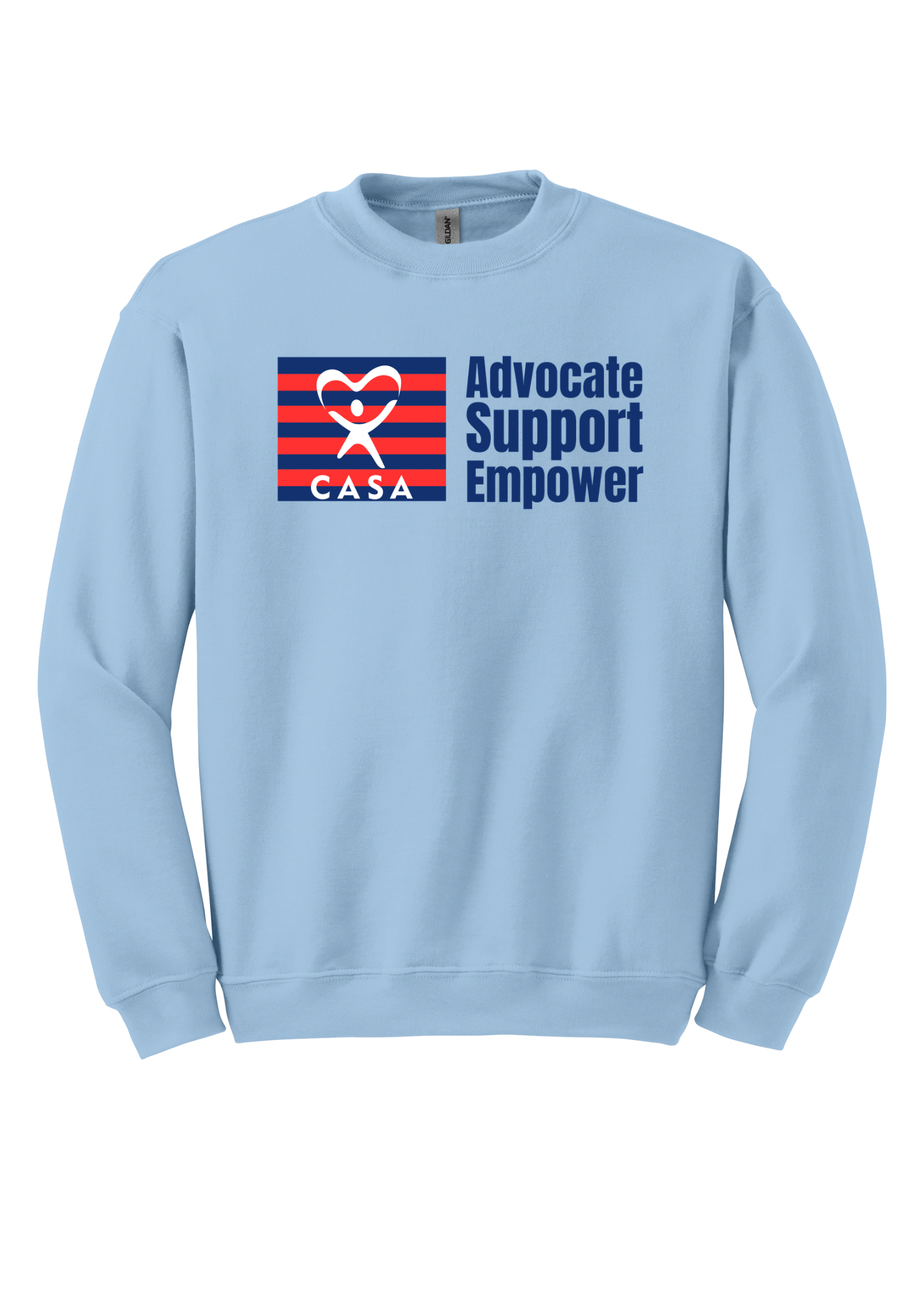 Advocate Support Empower - red and blue