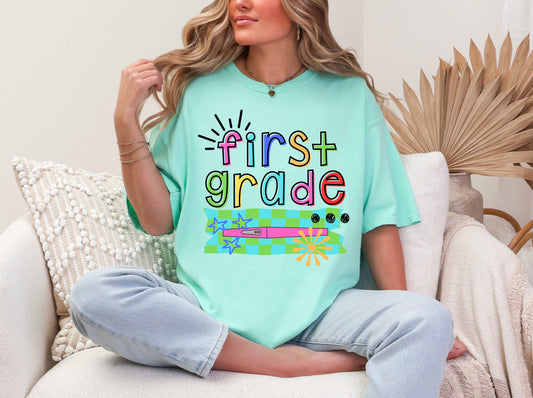 First Grade Colorful Burst