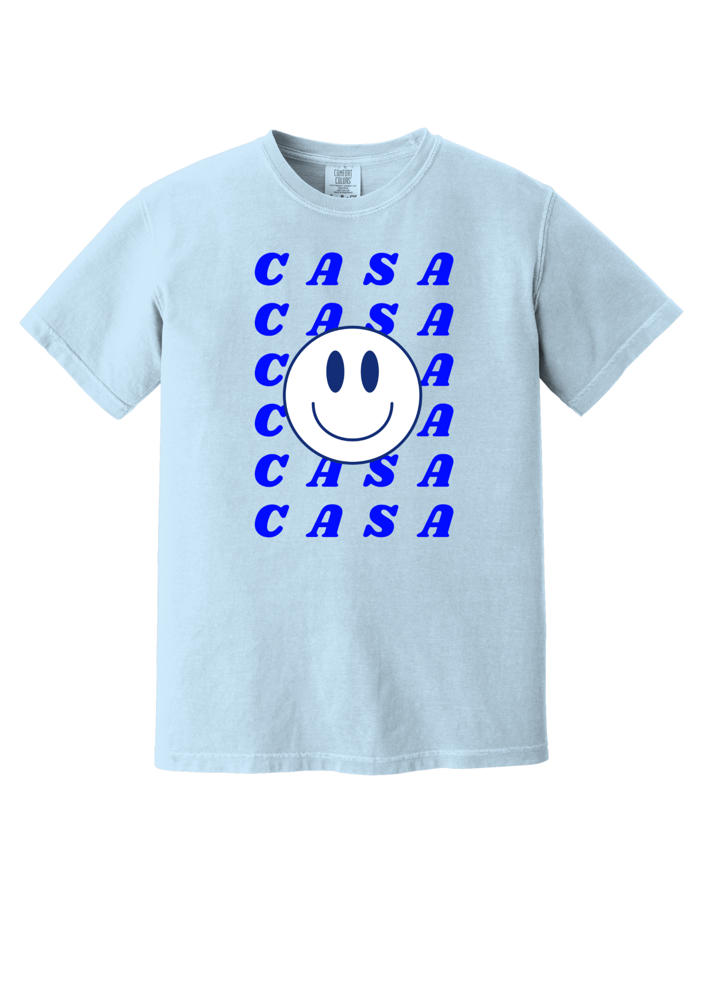 CASA Stacked Smiley - White