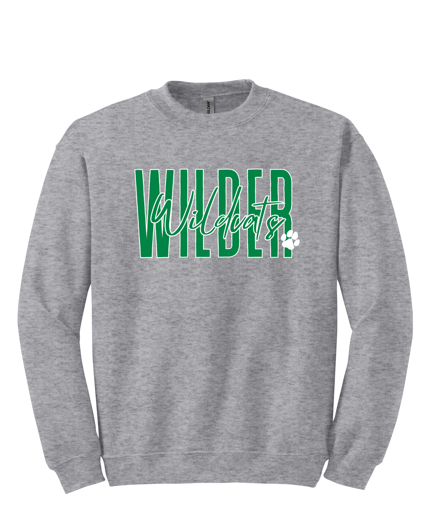 Wilder Wildcats - Block/Script with white paw - Adult