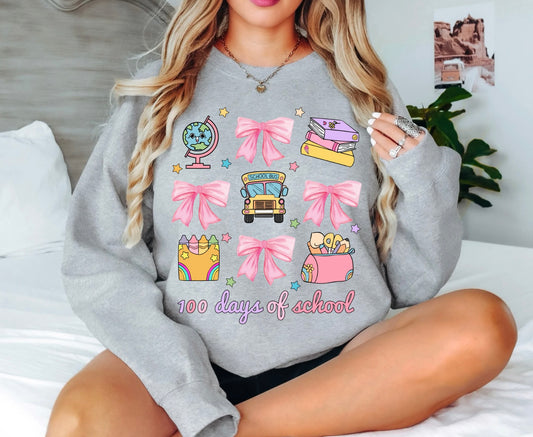 100 Days of School Bow Collage