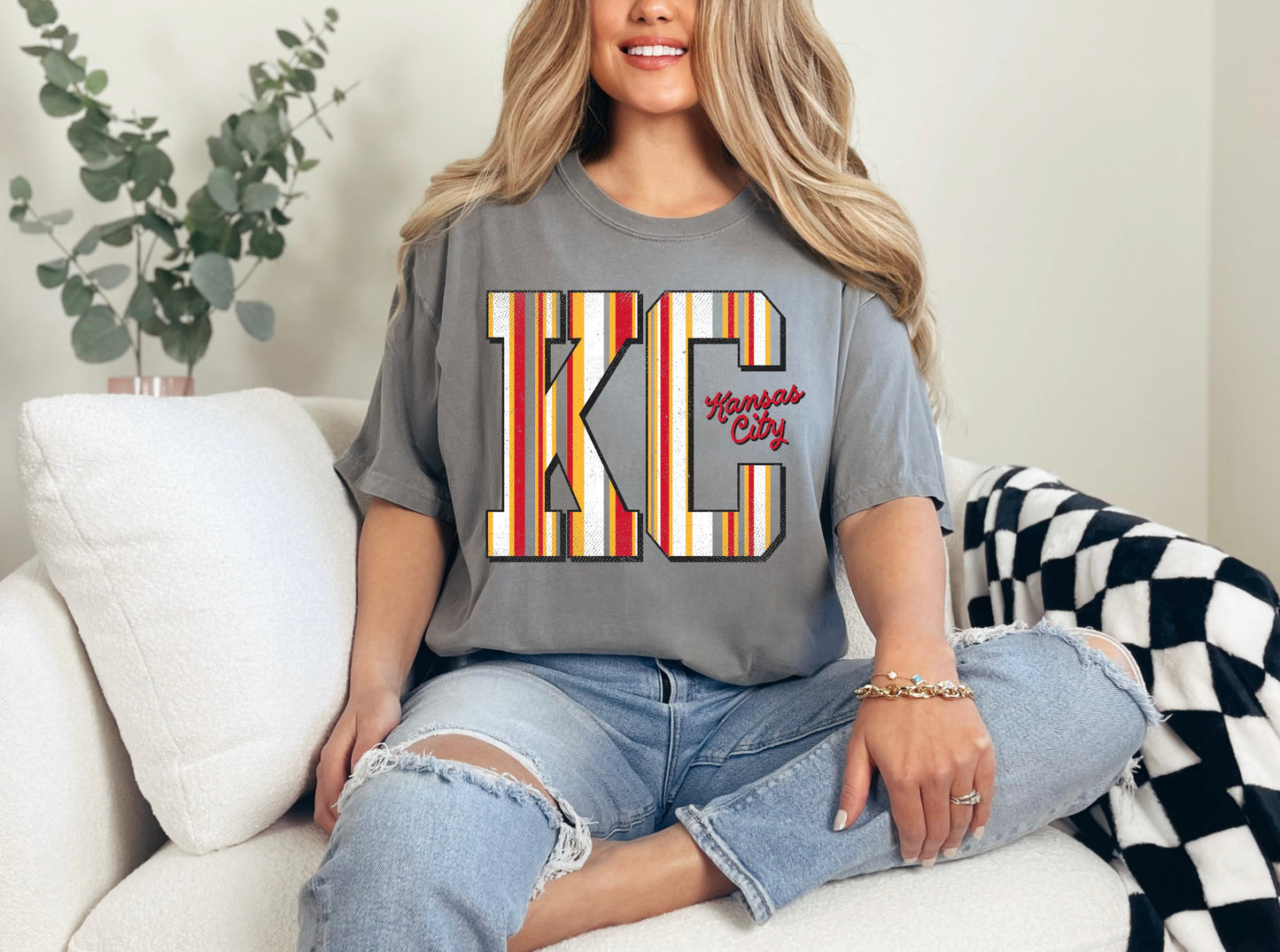 KC Vertical Stripe - Gray