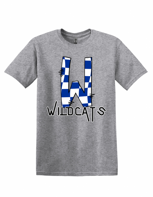 Checkered Wildcats W - YOUTH Tee