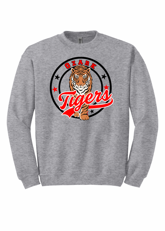 Ozark Tigers Round Mascot w/stars