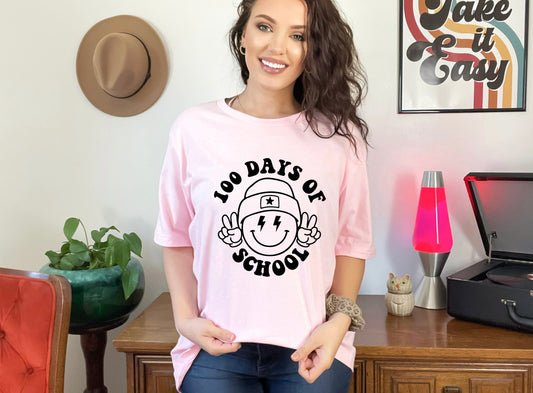 100 Days of School - Smiley - Tee