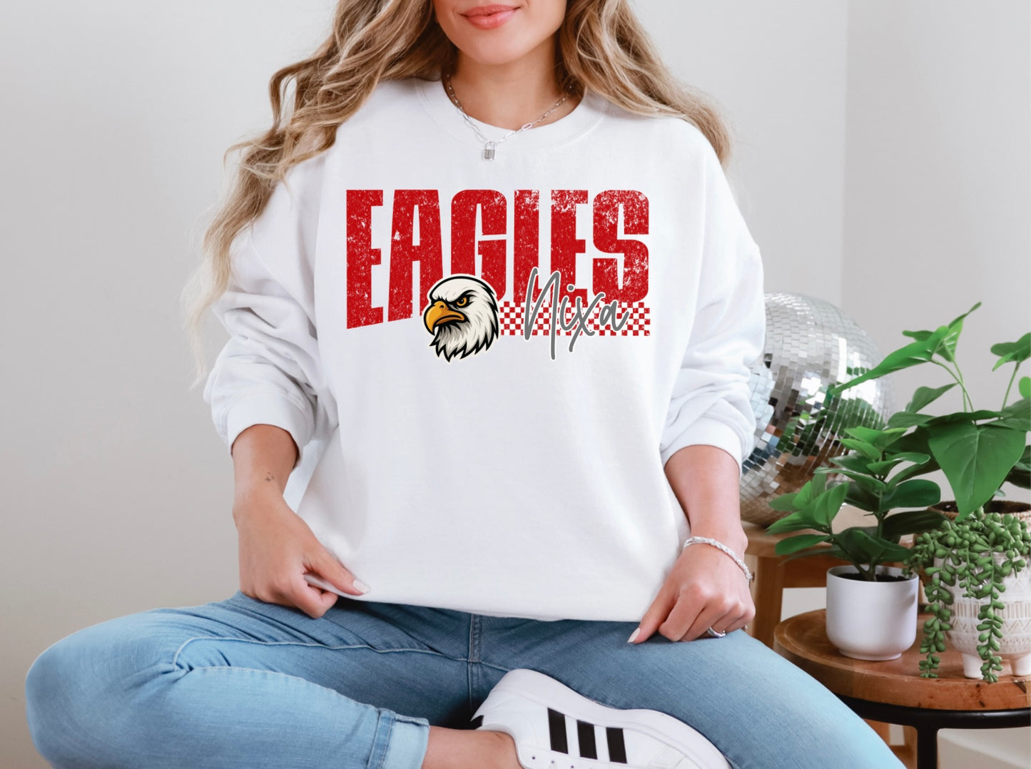 Eagles - Checkered Nixa Mascot