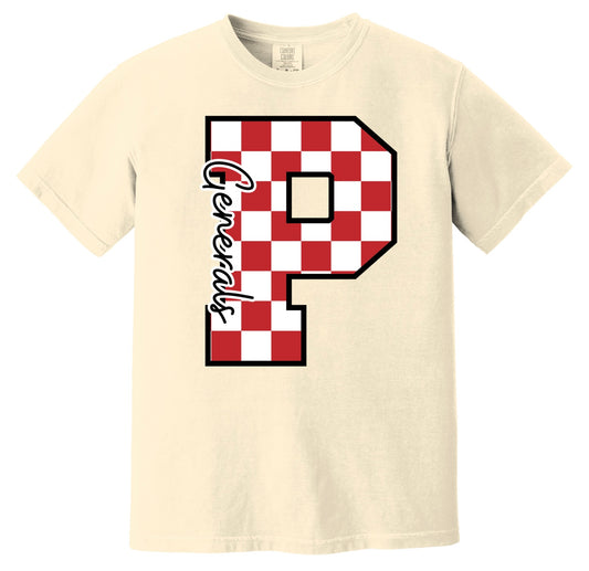 Checkered P - Adult T-shirt