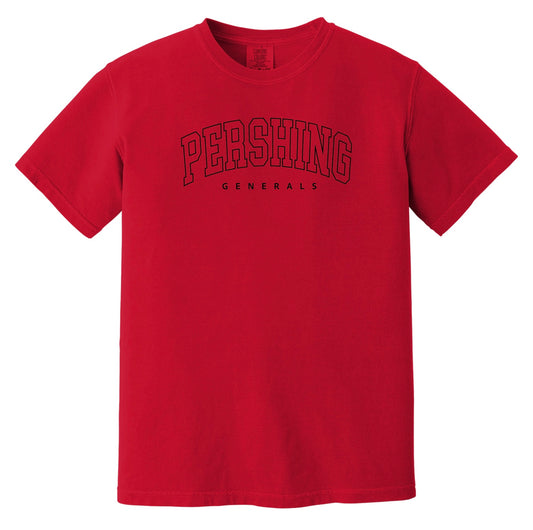Pershing Generals Outline - Adult T-shirt