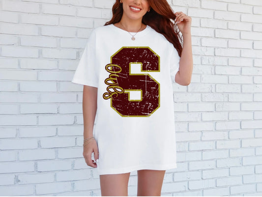 Distressed Big S- Owls