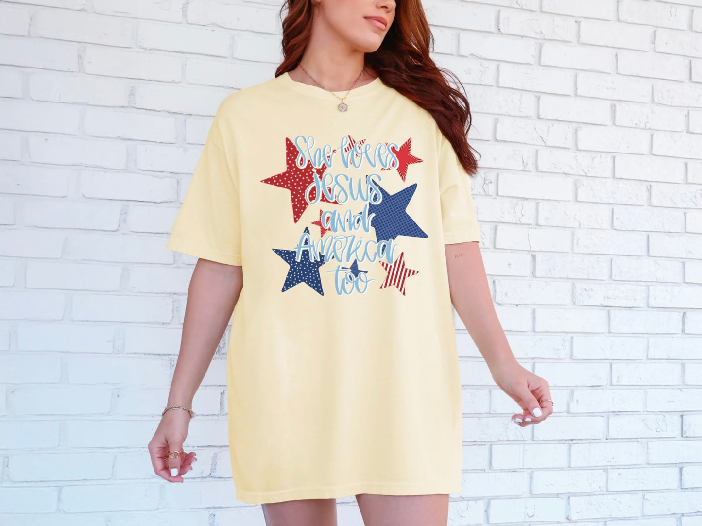 She Loves Jesus and America Too - stars