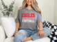 Eagles Football - Distressed Stripes