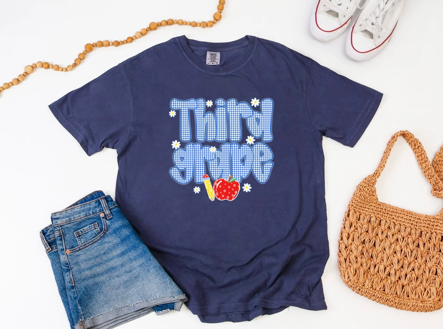 Blue Gingham - Third grade