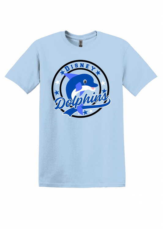 Dolphin Round Mascot - Youth Tee