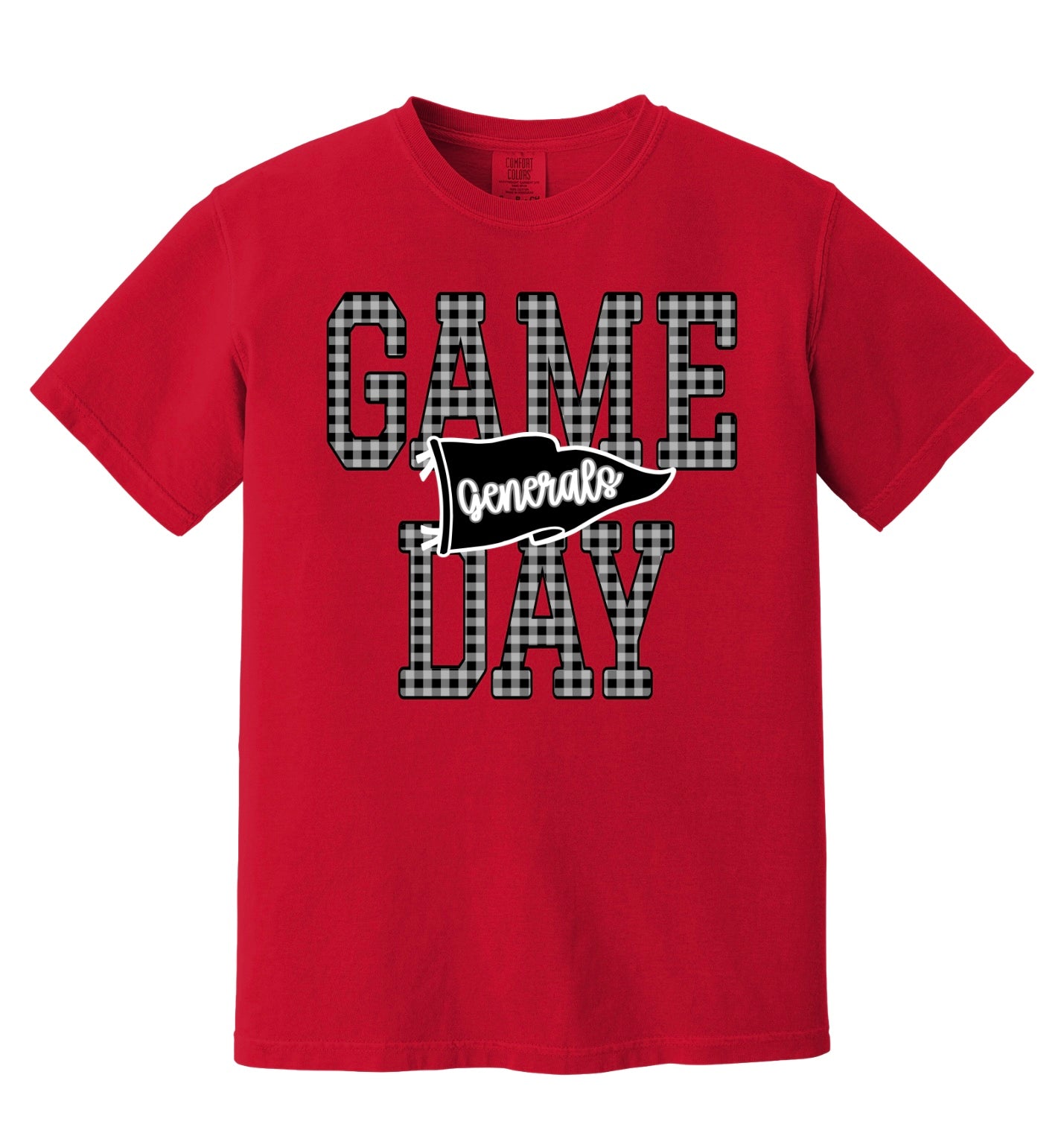 Game Day Gingham- Adult T-shirt