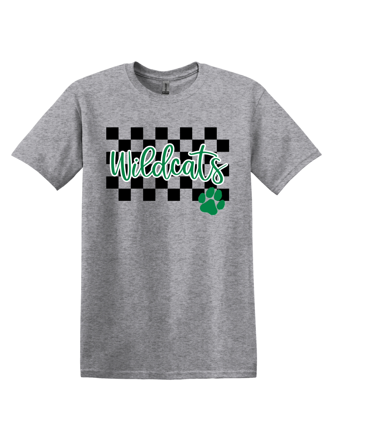 Wilder- Wildcats Checker w/ Paw - Adult