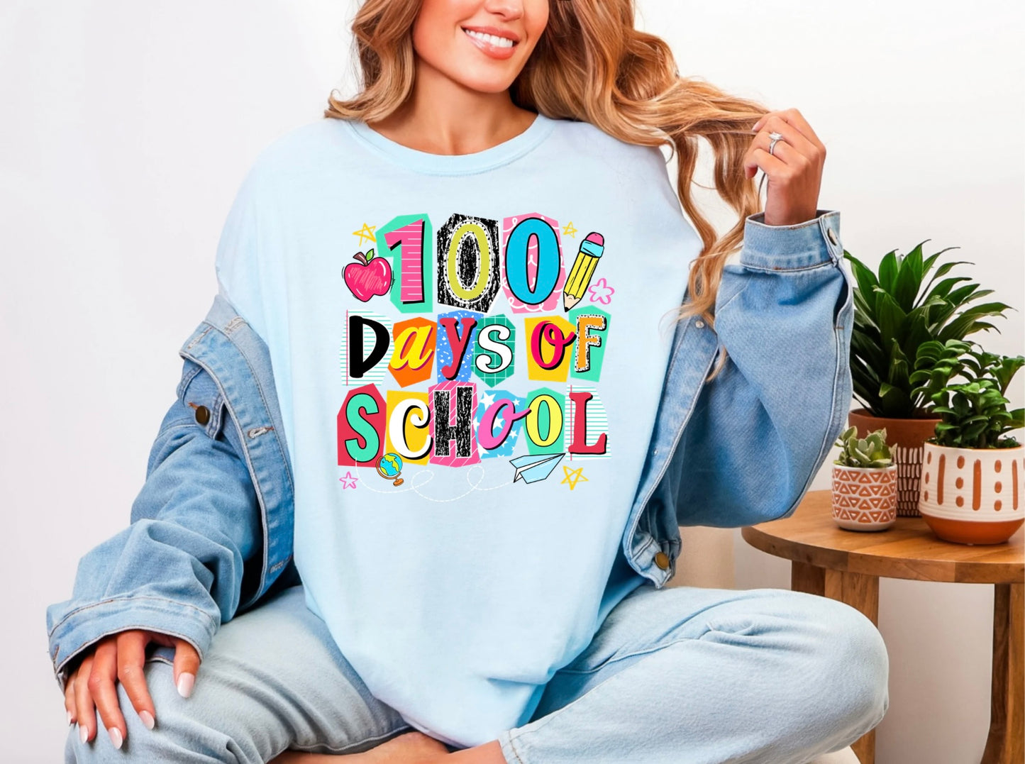 100 Days of School Collage Letters