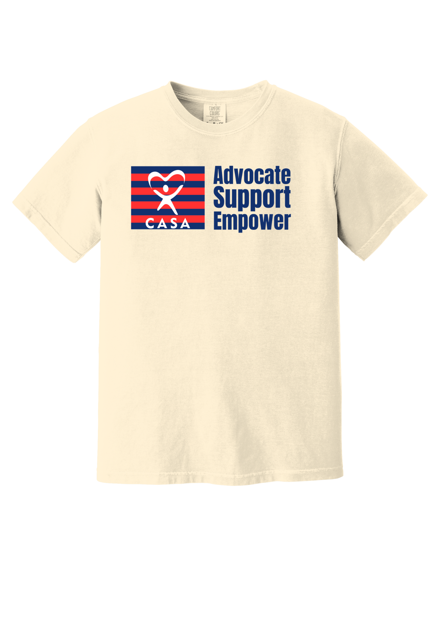 Advocate Support Empower - red and blue
