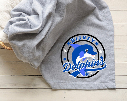 Blanket - Dolphin Round Mascot