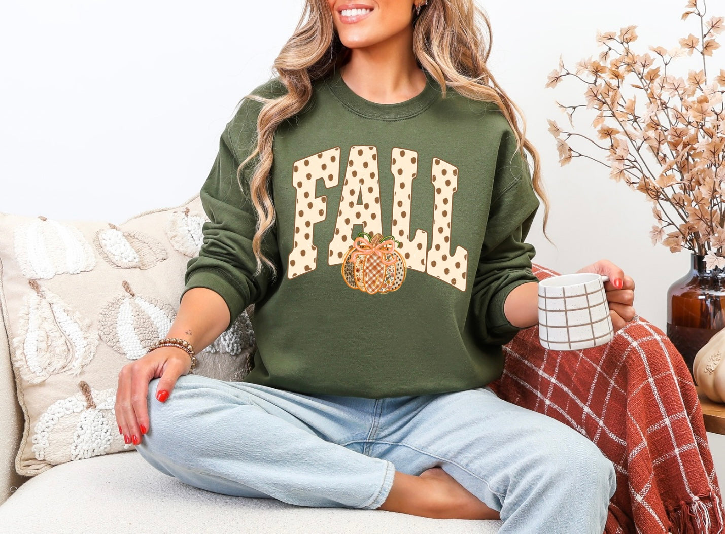 Fall - Polka Dot w/ Pumpkin