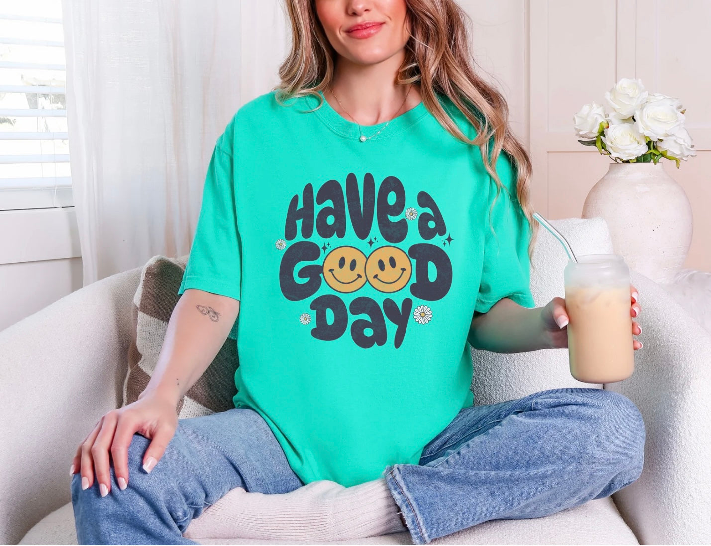 Have a Good Day - Smiley Daisy