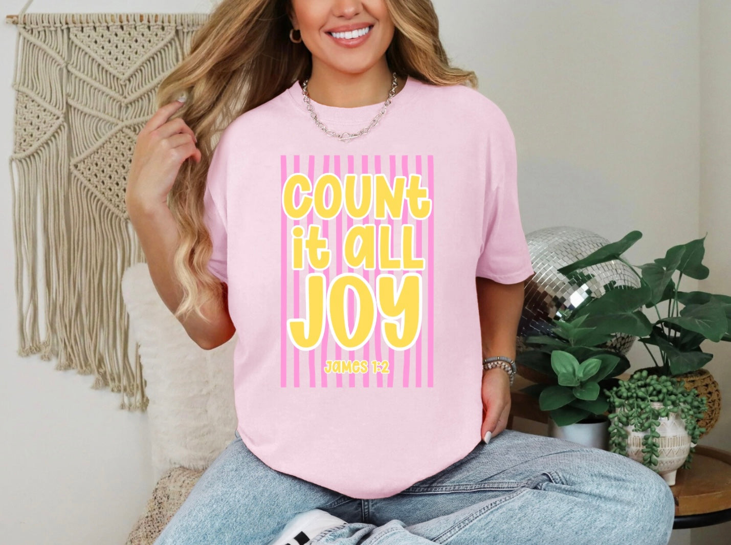 OFC Women's Brunch Tee - PINK Stripes