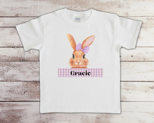 Lavendar Gingham Bunny - Customized
