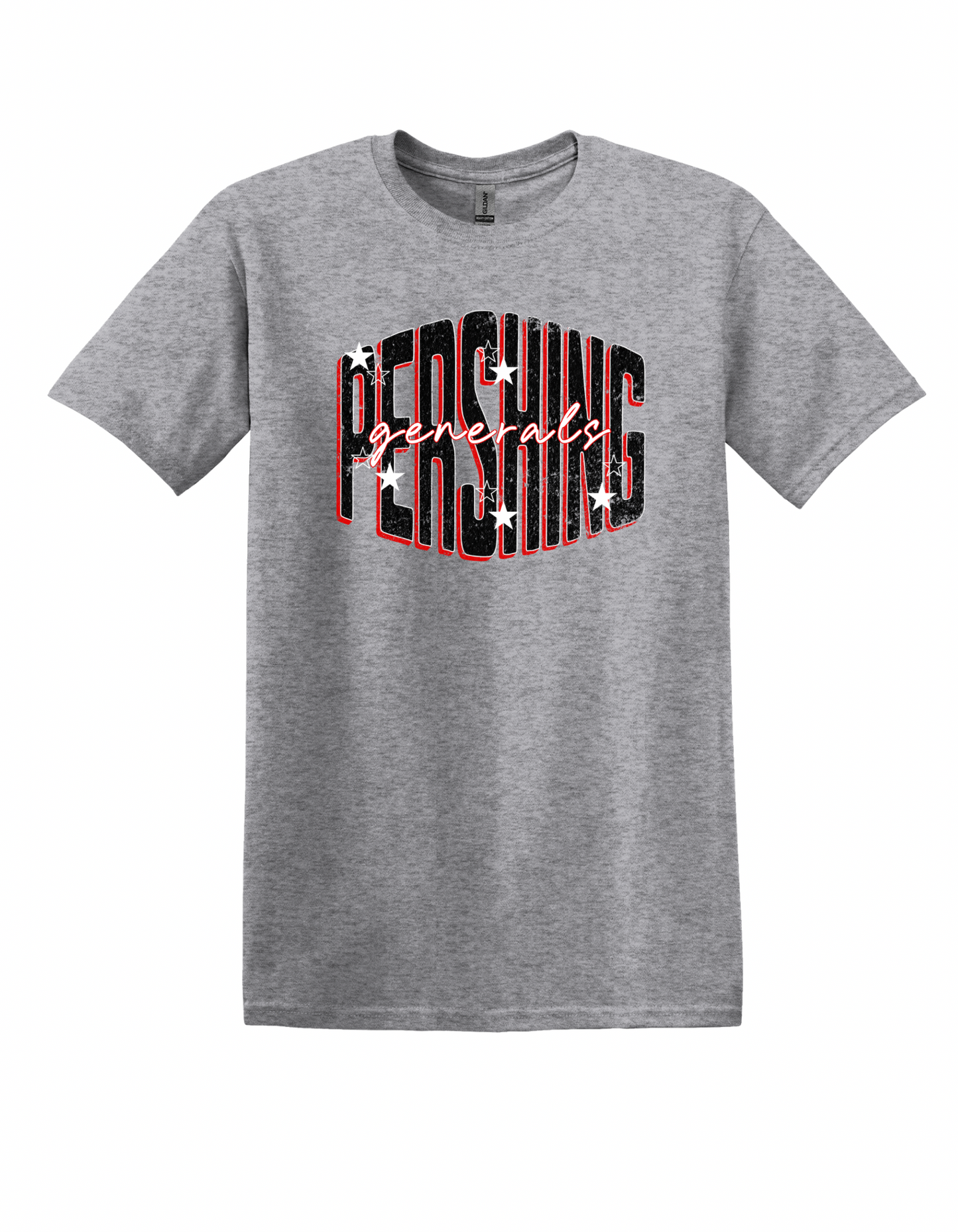 Pershing Generals - small stars- Adult T-shirt